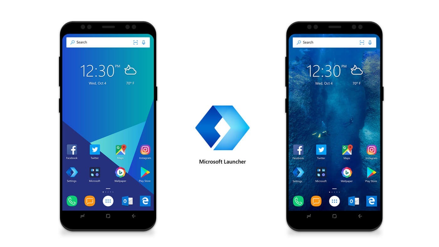 Microsoft Launcher me një 
