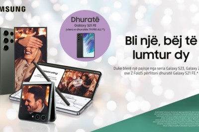 Bli një, bëj të lumtur dy- Me blerjen e smartphone-ve Samsung nga seria Galaxy S23, Galaxy Z Fold5, Galaxy Z Flip5 ose Galaxy Watch 6 , ju do të përfitoni dhurata fantastike
